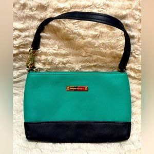 Banana republic clutch wristlet color block, light, blue, and navy